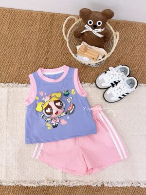 y1729 - 3D Blow Bubbles Sleeveless Set - 图片 4