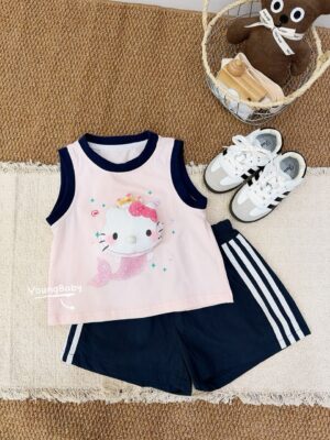 y1729 - 3D Blow Bubbles Sleeveless Set - 图片 3