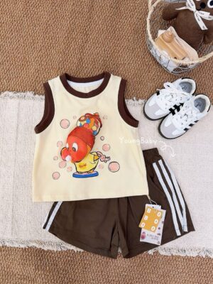 y1729 - 3D Blow Bubbles Sleeveless Set - 图片 2