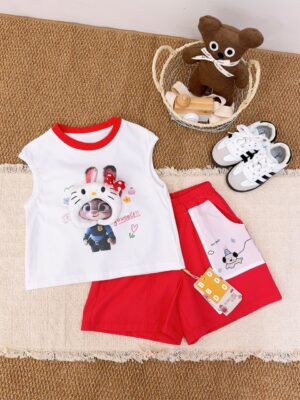 y1730 - 3D Cartoon Sleeveless Set - 图片 2