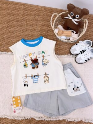 y1730 - 3D Cartoon Sleeveless Set