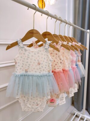 y1731 - Baby Girl Mesh Camisole Romper - 图片 1
