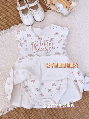 y1740 - Baby Girl Floral Romper Dress - Image 3