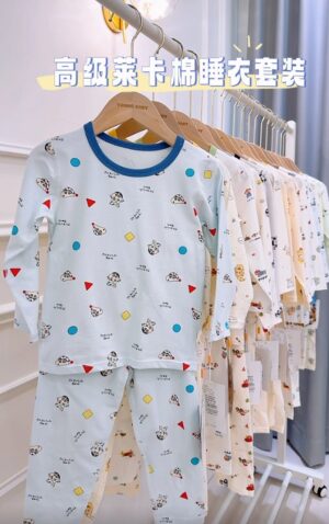 y1741 - Boy Full Print Lycra Sleepwear Pajamas - 图片 2