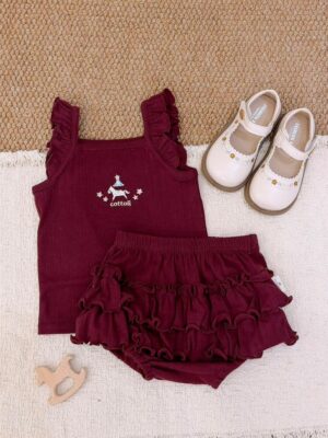 y1766 - Flying-sleeves Cake Skirt Set - 图片 4