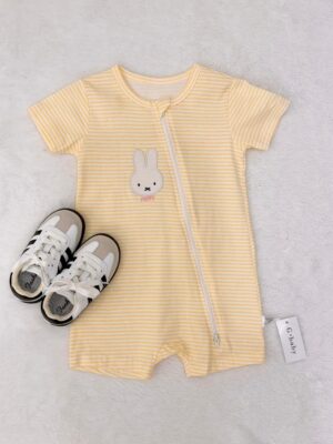 y1770 - Cute Cartoon Short-sleeves Two Zipper Jumper - 图片 5