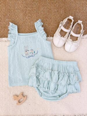 y1766 - Flying-sleeves Cake Skirt Set - 图片 13
