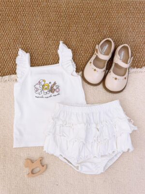 y1766 - Flying-sleeves Cake Skirt Set - 图片 14
