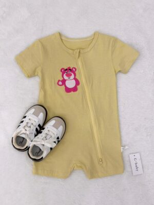 y1770 - Cute Cartoon Short-sleeves Two Zipper Jumper - 图片 18