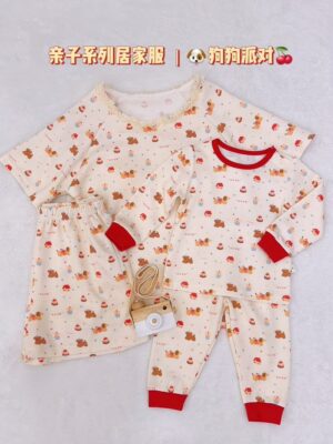 y1764 - Adult Padded And Kids Long-Sleeves Pajamas Set - Image 18