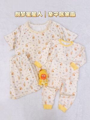 y1764 - Adult Padded And Kids Long-Sleeves Pajamas Set - Image 27