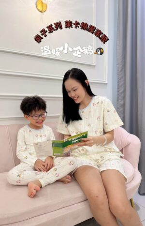 y1744 - Cartoon Lycra Matching Family Outfits Set - 图片 2