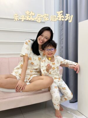 y1744 - Cartoon Lycra Matching Family Outfits Set - 图片 5