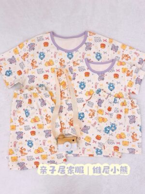 y1744 - Cartoon Lycra Matching Family Outfits Set - 图片 40