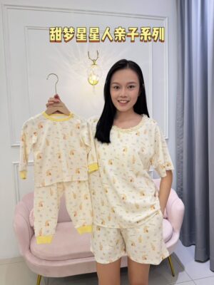 y1764 - Adult Padded And Kids Long-Sleeves Pajamas Set - Image 8
