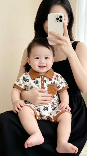 y1767 - Cartoon pocket Jumper - 图片 6