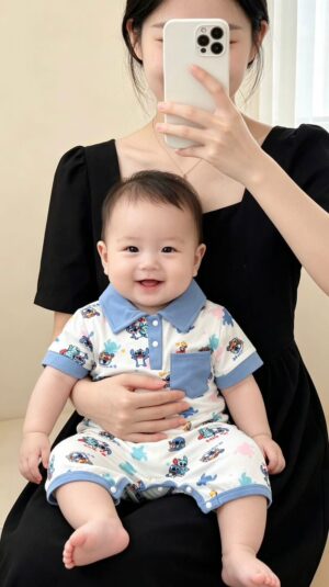 y1767 - Cartoon pocket Jumper - 图片 2
