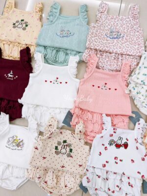 y1766 - Flying-sleeves Cake Skirt Set - 图片 1