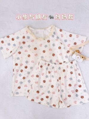 y1764 - Adult Padded And Kids Long-Sleeves Pajamas Set - Image 14