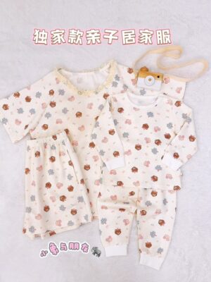 y1764 - Adult Padded And Kids Long-Sleeves Pajamas Set - Image 15