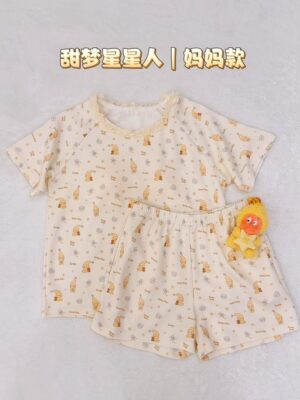 y1764 - Adult Padded And Kids Long-Sleeves Pajamas Set - Image 26