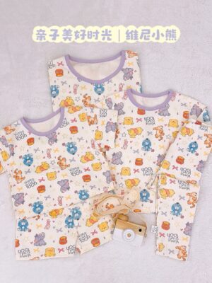 y1744 - Cartoon Lycra Matching Family Outfits Set - 图片 41
