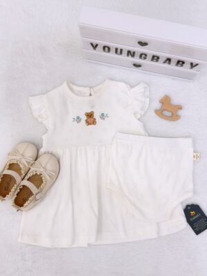 y1805 - COT Baby Girl Flying-sleeves Dress - 图片 2