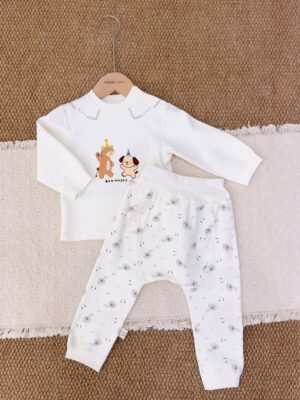 y1782 - QQBC Baby High Waist Set Pajamas - 图片 3