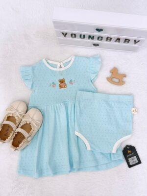 y1805 - COT Baby Girl Flying-sleeves Dress - 图片 4