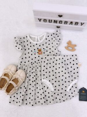 y1805 - COT Baby Girl Flying-sleeves Dress - 图片 5