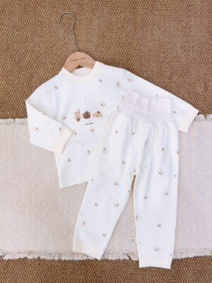 y1782 - QQBC Baby High Waist Set Pajamas - 图片 8