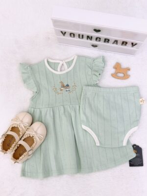 y1805 - COT Baby Girl Flying-sleeves Dress - 图片 9