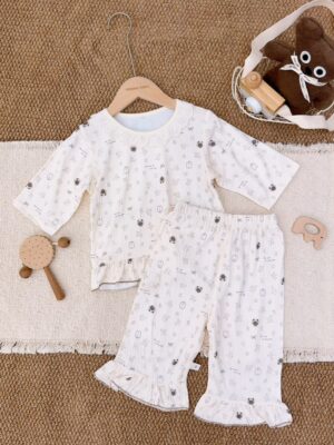 y1788 - MXY Crinkle Cotton Pajamas Sleepwear - 图片 2