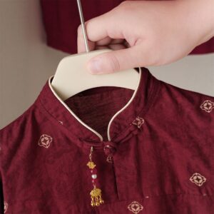 y1811 - CNY Chinese Style Wine Red Dress - 图片 7