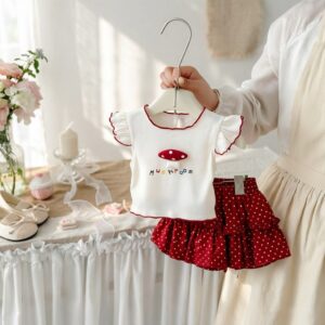 y1820 - Mushroom Flying-sleeves Bloomer Skirt Set - 图片 5