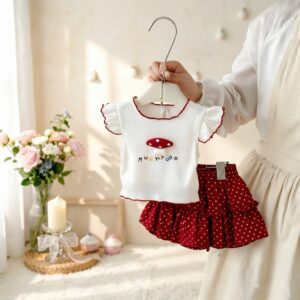 y1820 - Mushroom Flying-sleeves Bloomer Skirt Set - 图片 3
