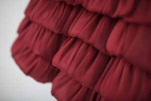 y1809 - Silver Ribbon Red Tiered Dress - 图片 12
