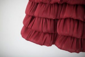 y1809 - Silver Ribbon Red Tiered Dress - 图片 13