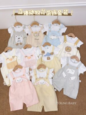 y1799 - Cute Cartoon Overall Set - 图片 1