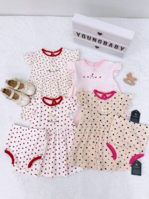 y1805 - COT Baby Girl Flying-sleeves Dress - 图片 1