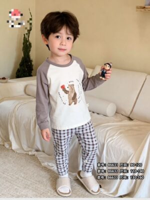 y1787 - Raglan Sleeves Sleepwear Pajamas - 图片 3