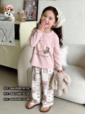 y1786 - Lycra Long-Sleeves Sleepwear Pajamas - 图片 5
