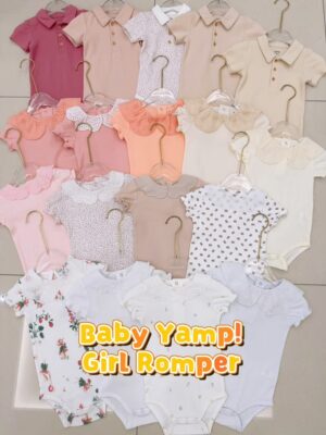 y1832 - Yampi Baby Girl Lace Collar Romper - 图片 1